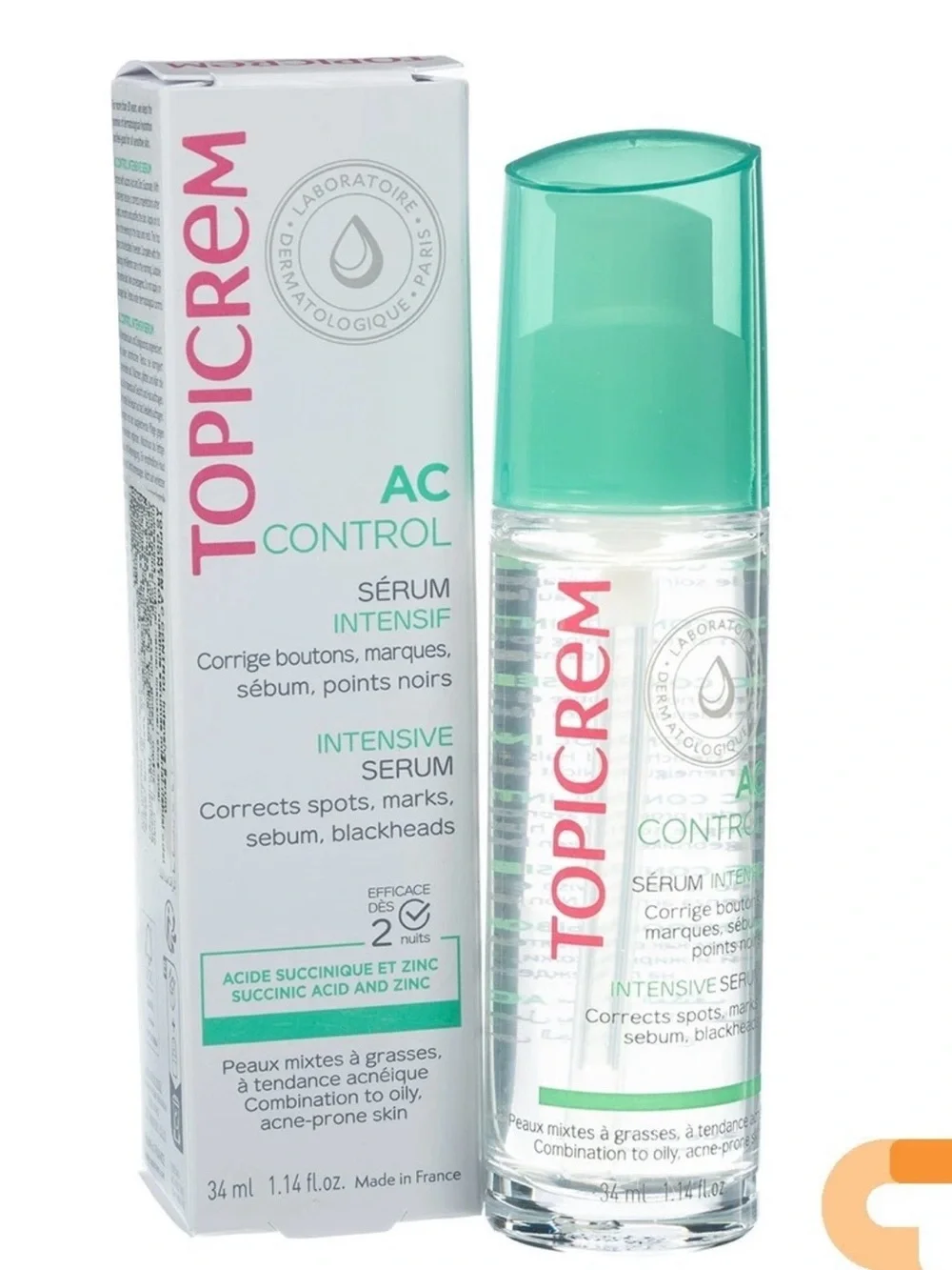 Topicrem AC control intense serum for combination-oily skin face correcting seru